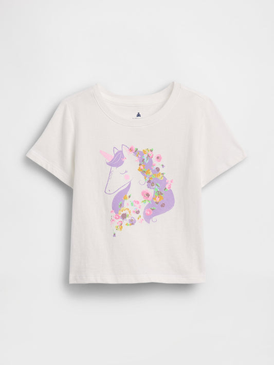 Beyaz Mix & Match Grafik Baskılı T-shirt
