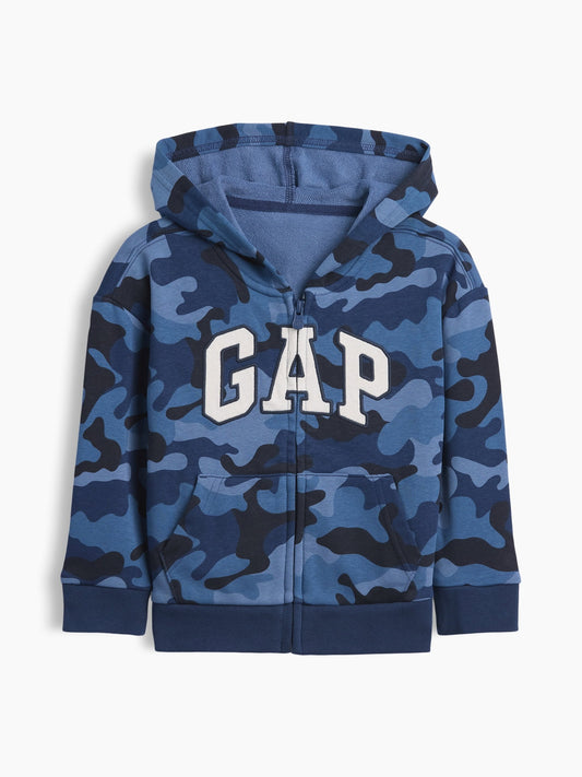 Mavi Relaxed Baskılı Logo Fermuarlı Sweatshirt