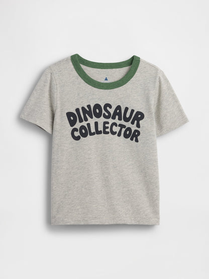 Gri Mix & Match Grafik Baskılı T-shirt