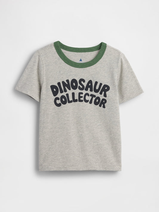 Gri Mix & Match Grafik Baskılı T-shirt