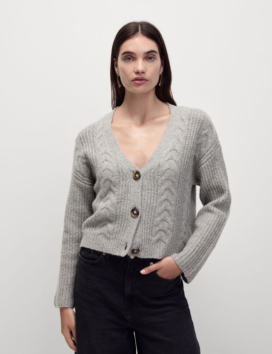 V Yaka Relaxed Fit Hırka