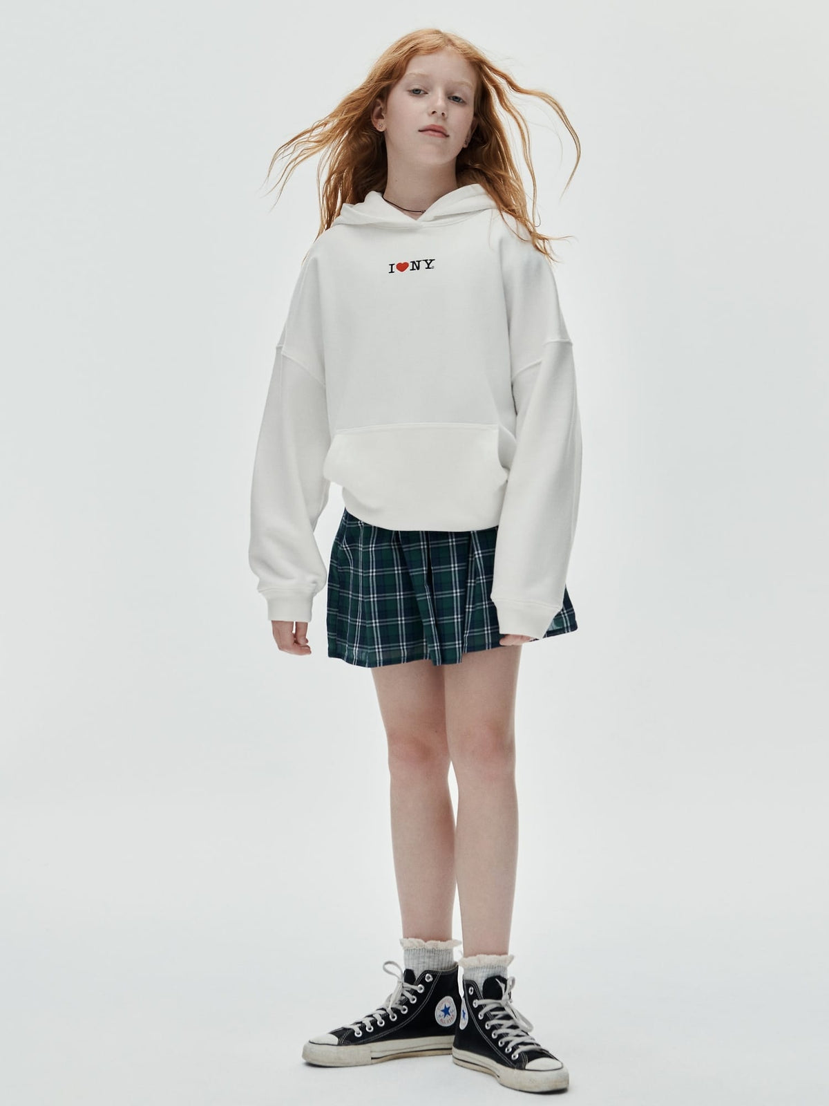Beyaz Vintagesoft Oversized I Heart Ny Sweatshirt