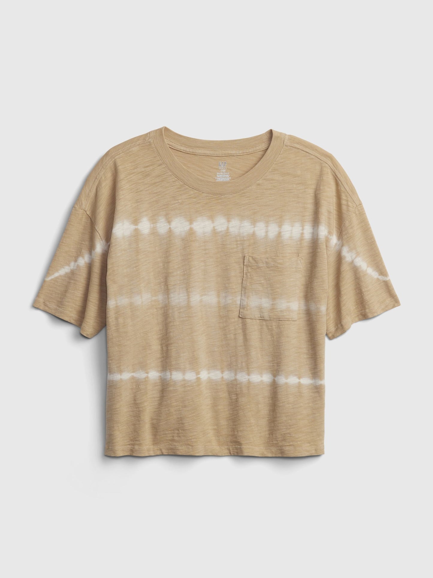 Kahverengi 100% Organik Pamuk Cep Detaylı T-shirt