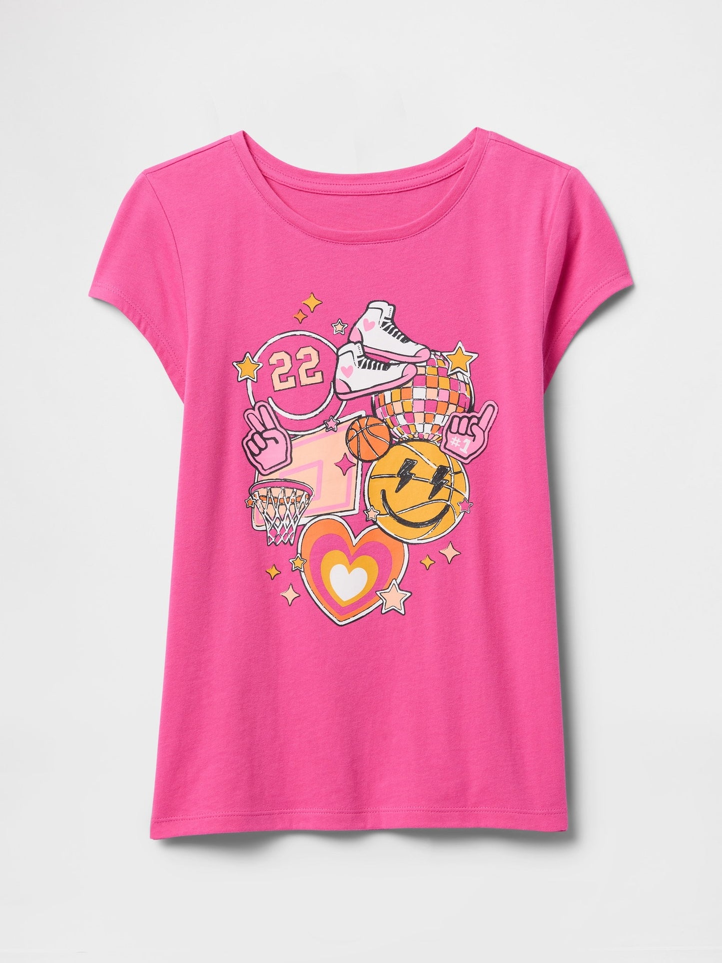 Pembe Grafik T-shirt