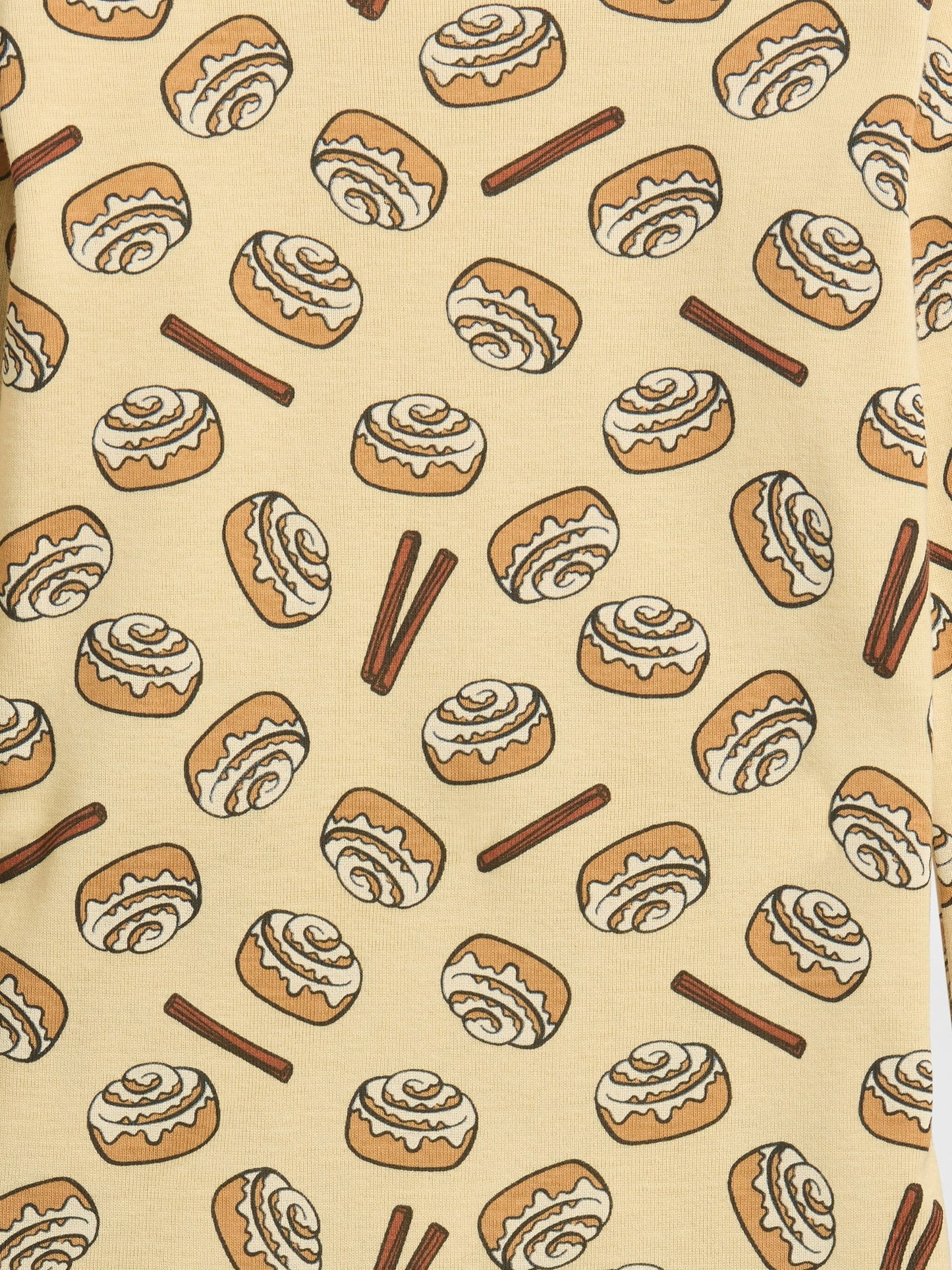 Sarı Cinnamon Grafik Baskılı Pijama Takımı