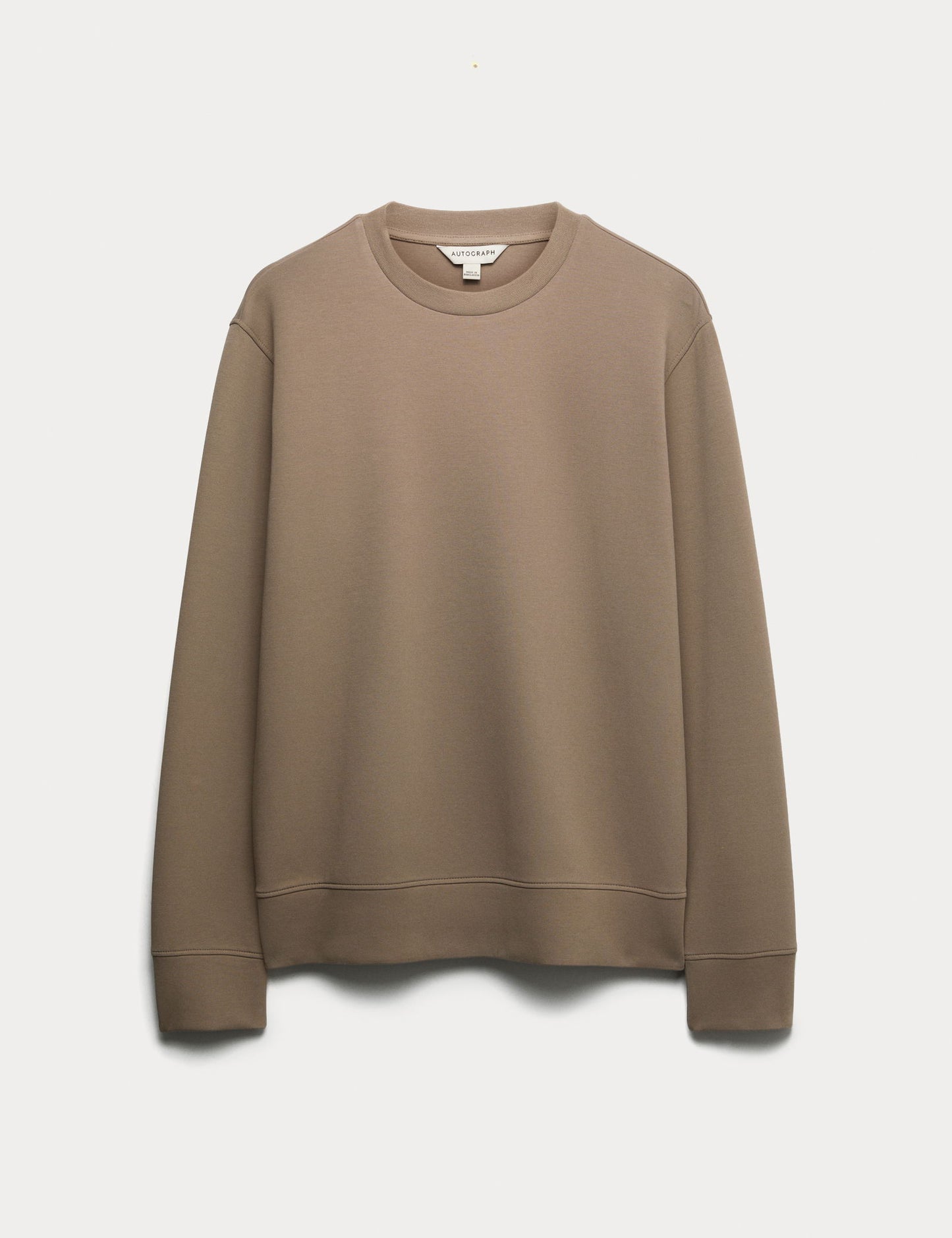 Pamuk Karışımlı Bisiklet Yaka Sweatshirt