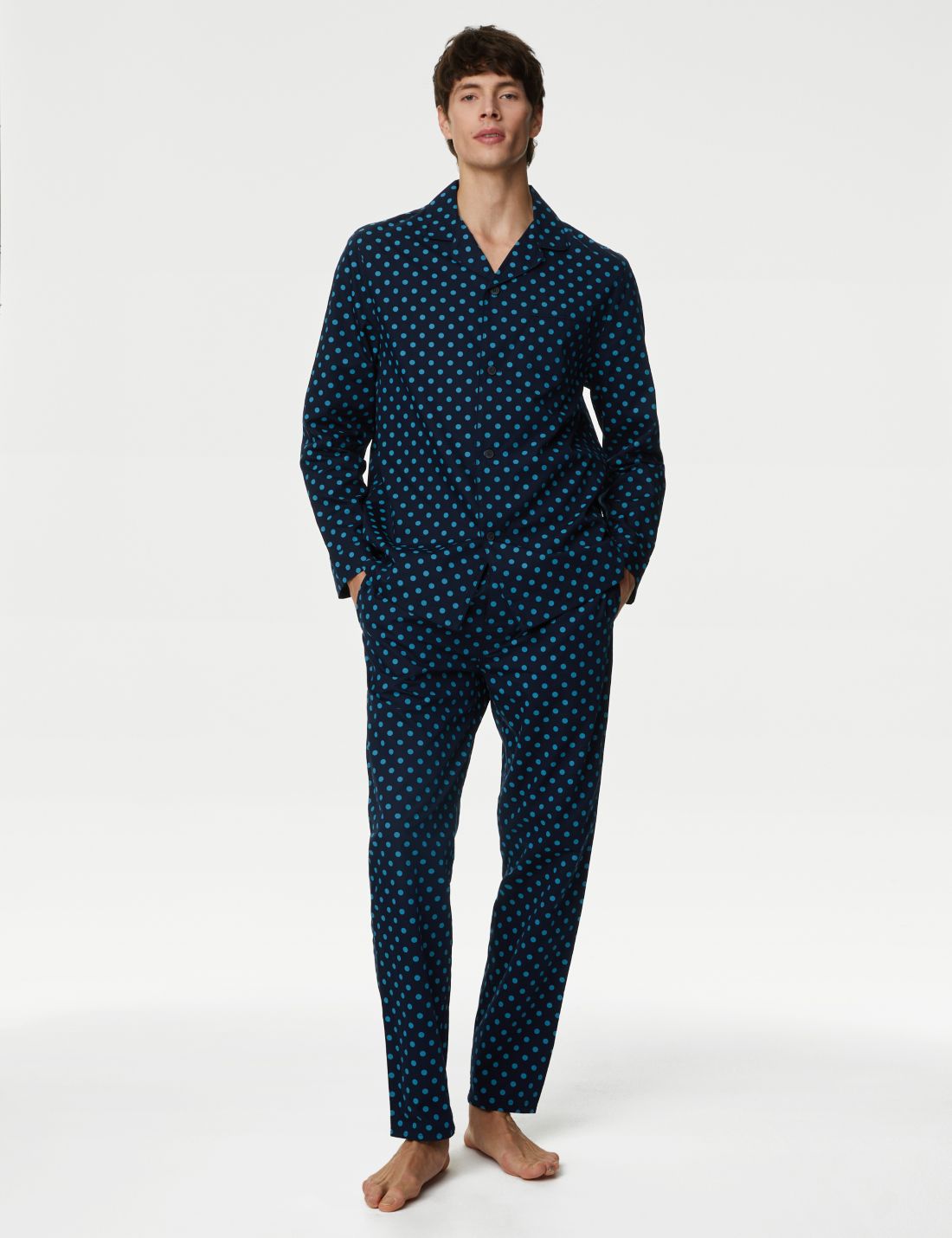 Uzun Kollu Desenli Pijama Üstü
