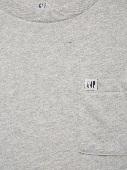 Açık Gri Gap Logo Pocket T-shirt