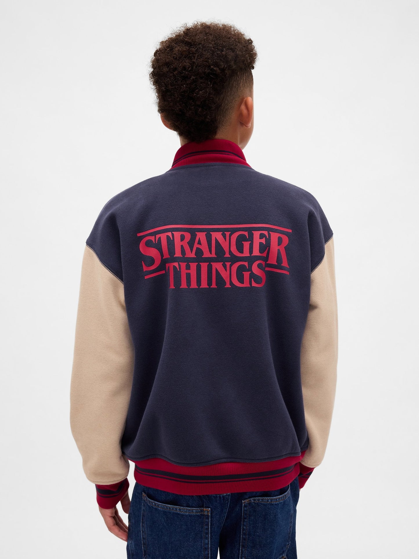 Lacivert Stranger Things Vintagesoft Varsity Sweatshirt