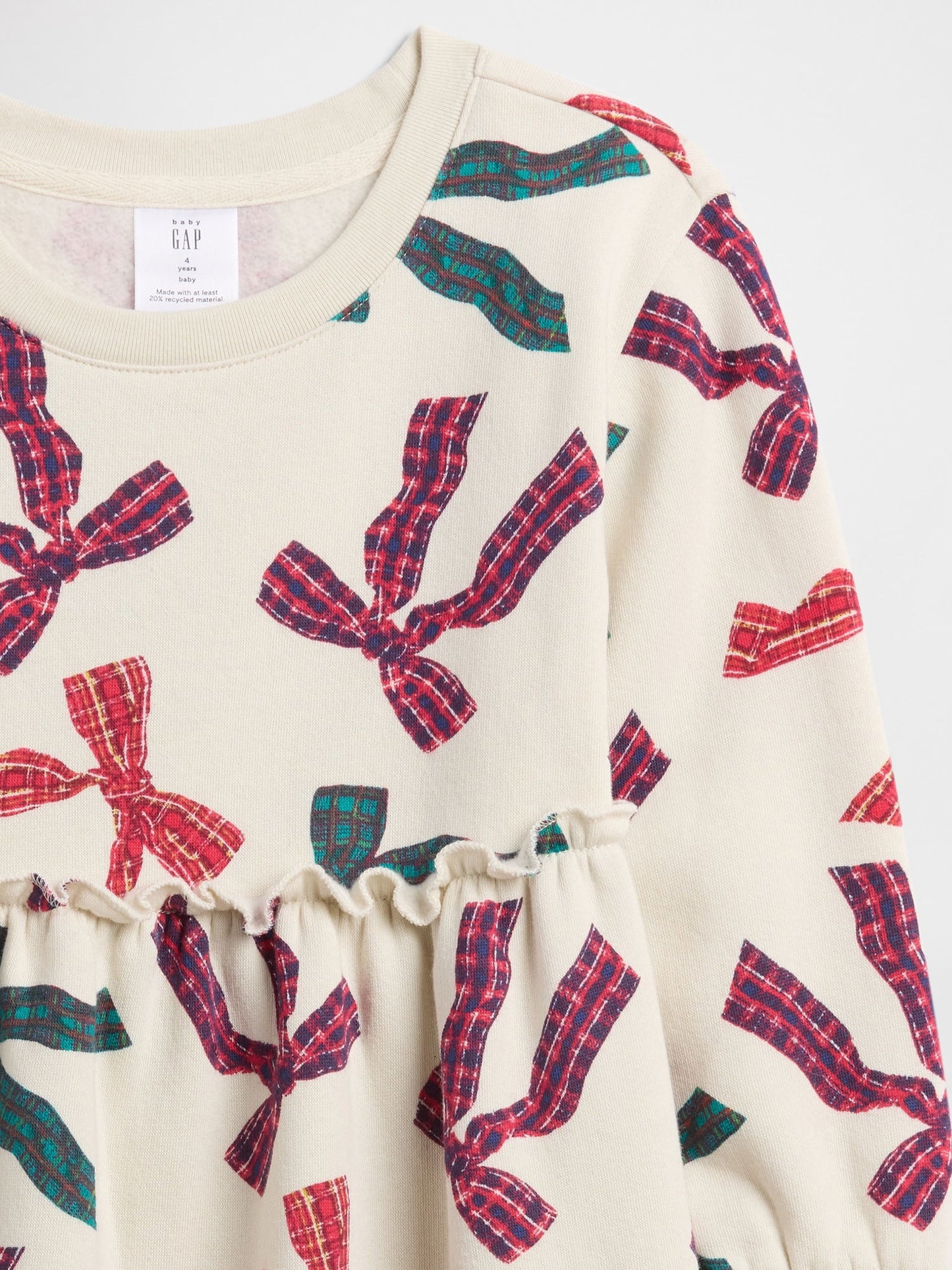 Çok Renkli Gap Baskılı Sweatshirt Elbise