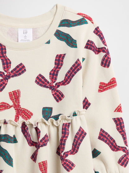 Çok Renkli Gap Baskılı Sweatshirt Elbise