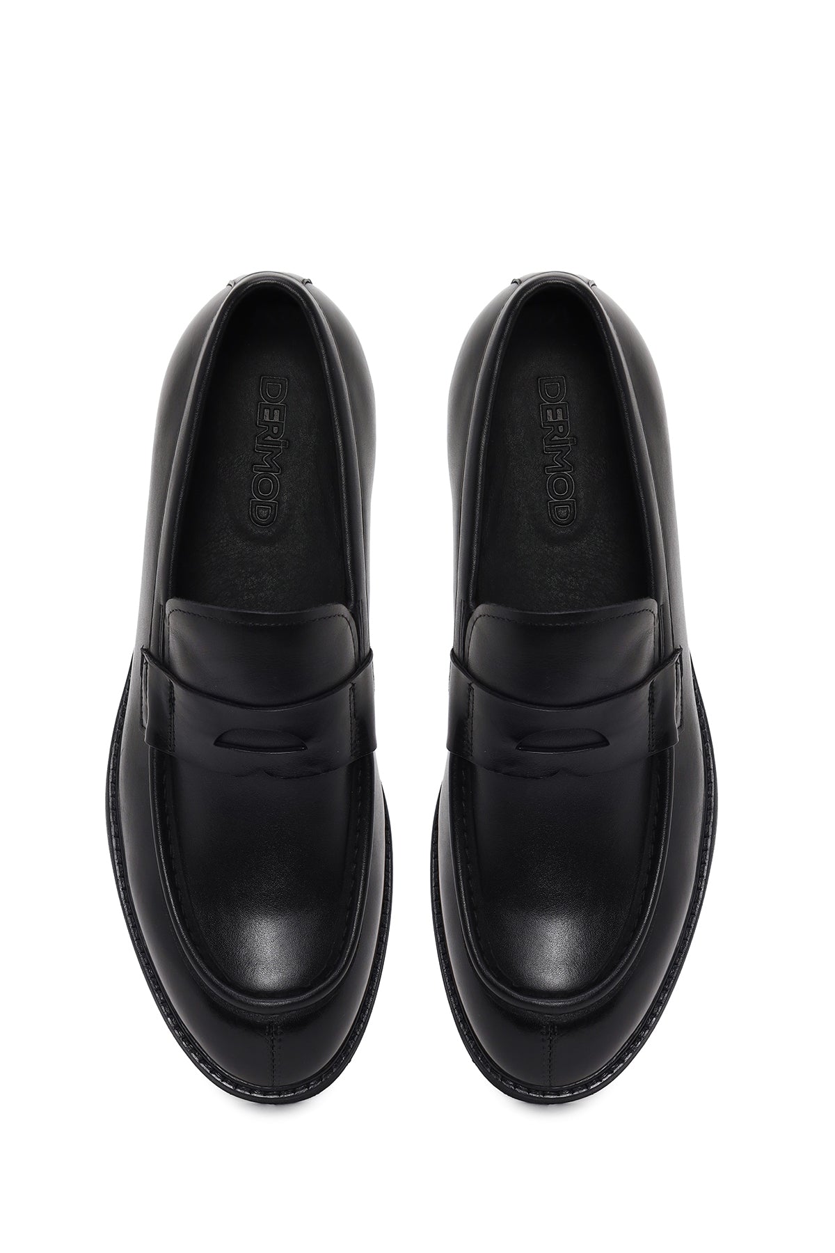 Erkek Siyah Deri Casual Loafer
