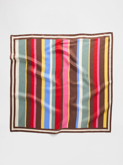 Açık Mavi 100% Ipek Oversized Bandana
