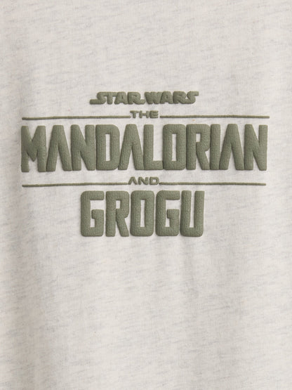 Açık Gri Star Wars Relaxed Grafik Baskılı T-shirt