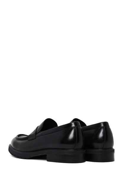 Erkek Siyah Deri Casual Loafer