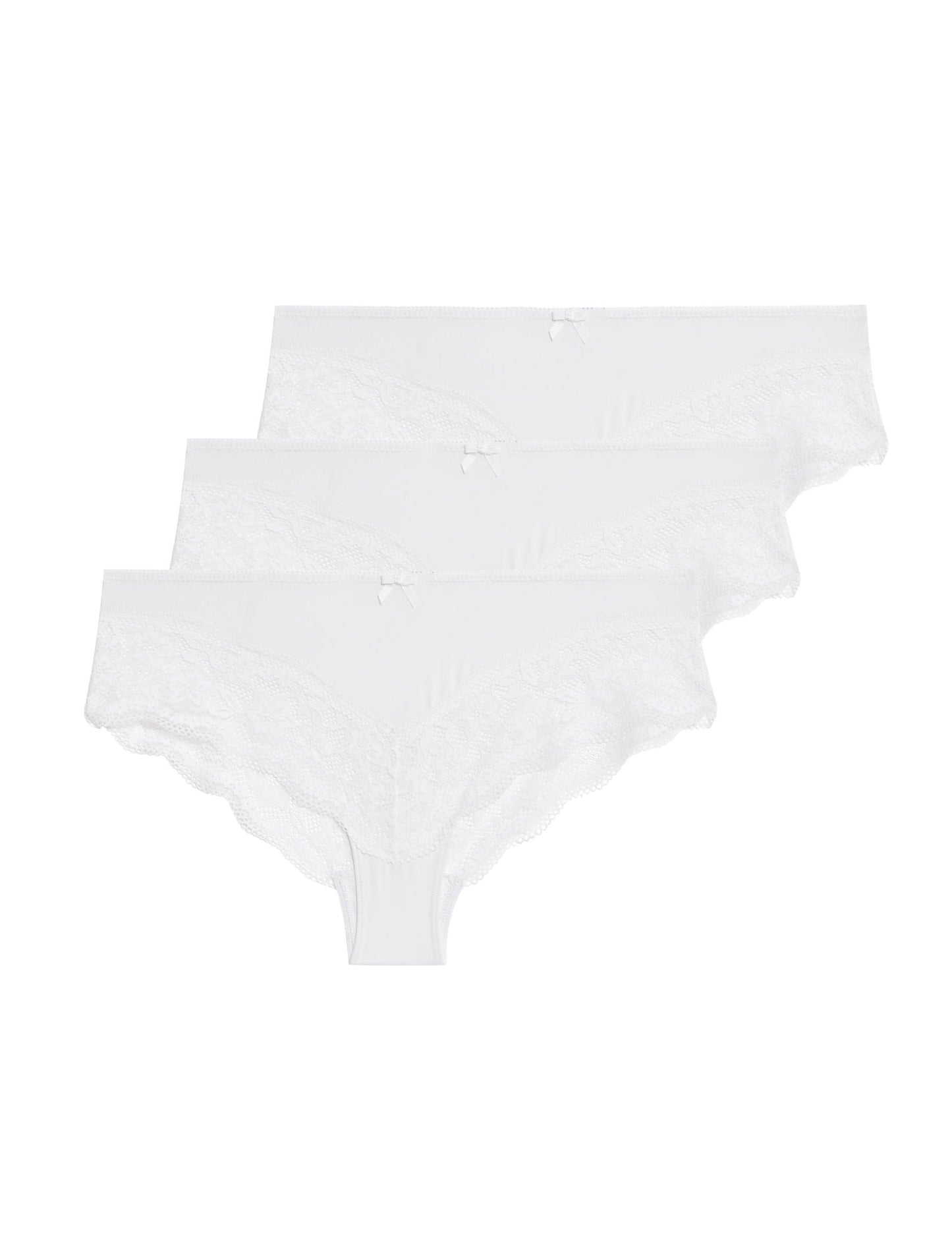 3’lü Dantel Detaylı Brazilian Külot