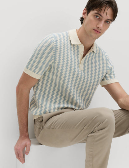 Saf Pamuklu Polo Yaka T-shirt