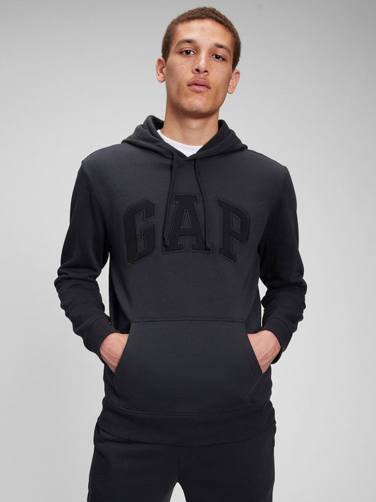 Siyah Gap Logo Kapüşonlu Sweatshirt