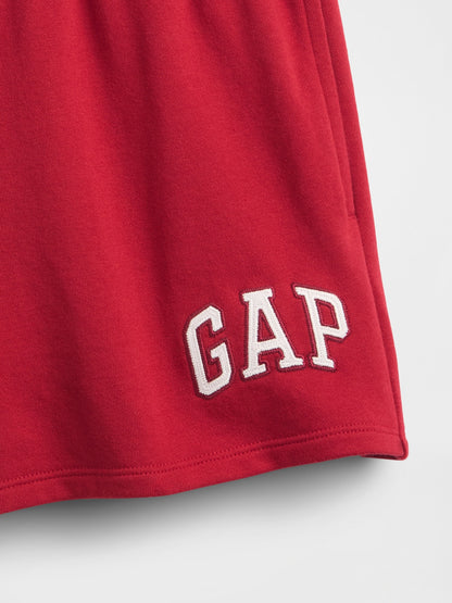 Kırmızı Gap Logo Fransız Havlu Kumaş Şort