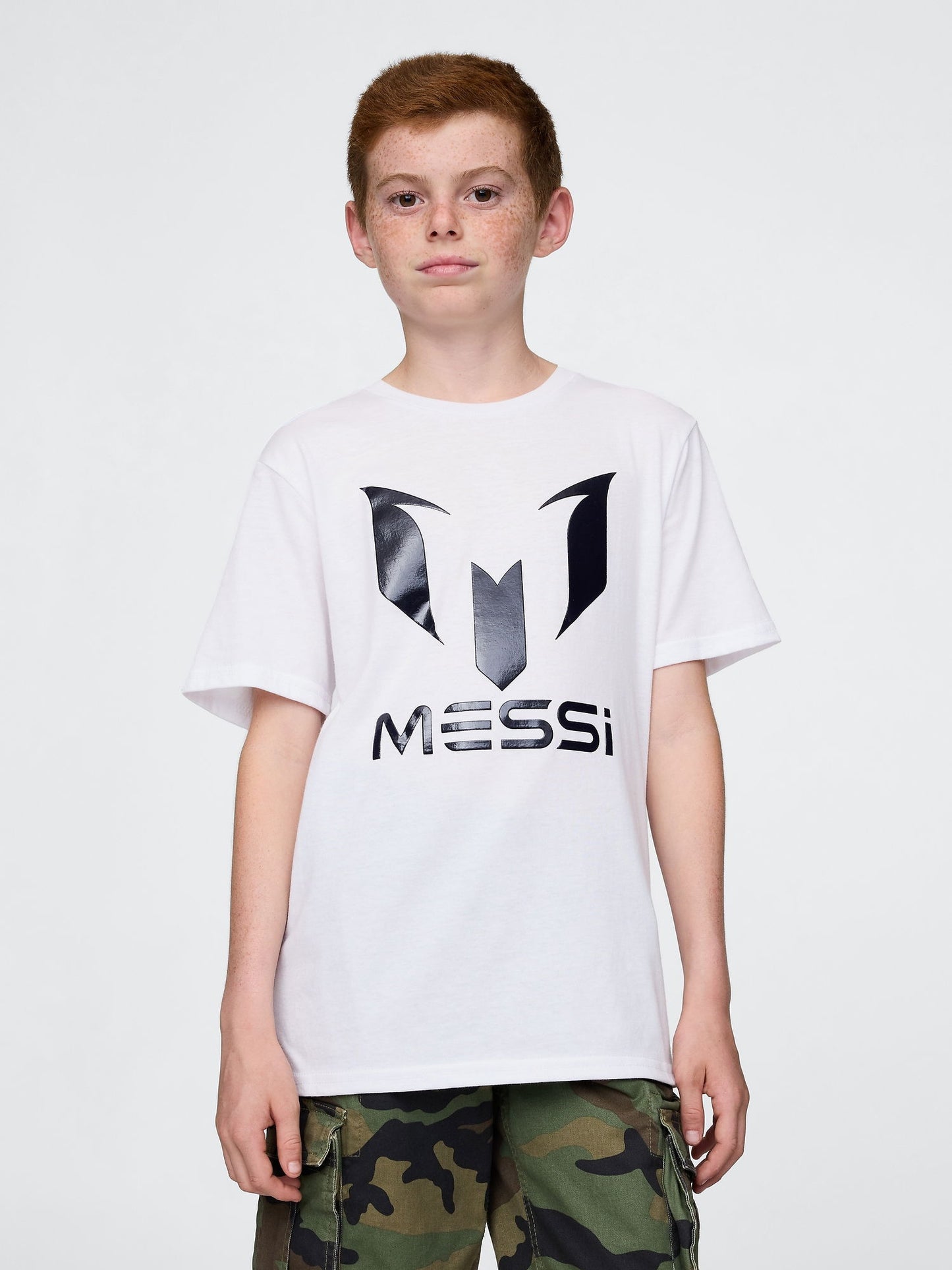 Beyaz Messi Grafik T-shirt