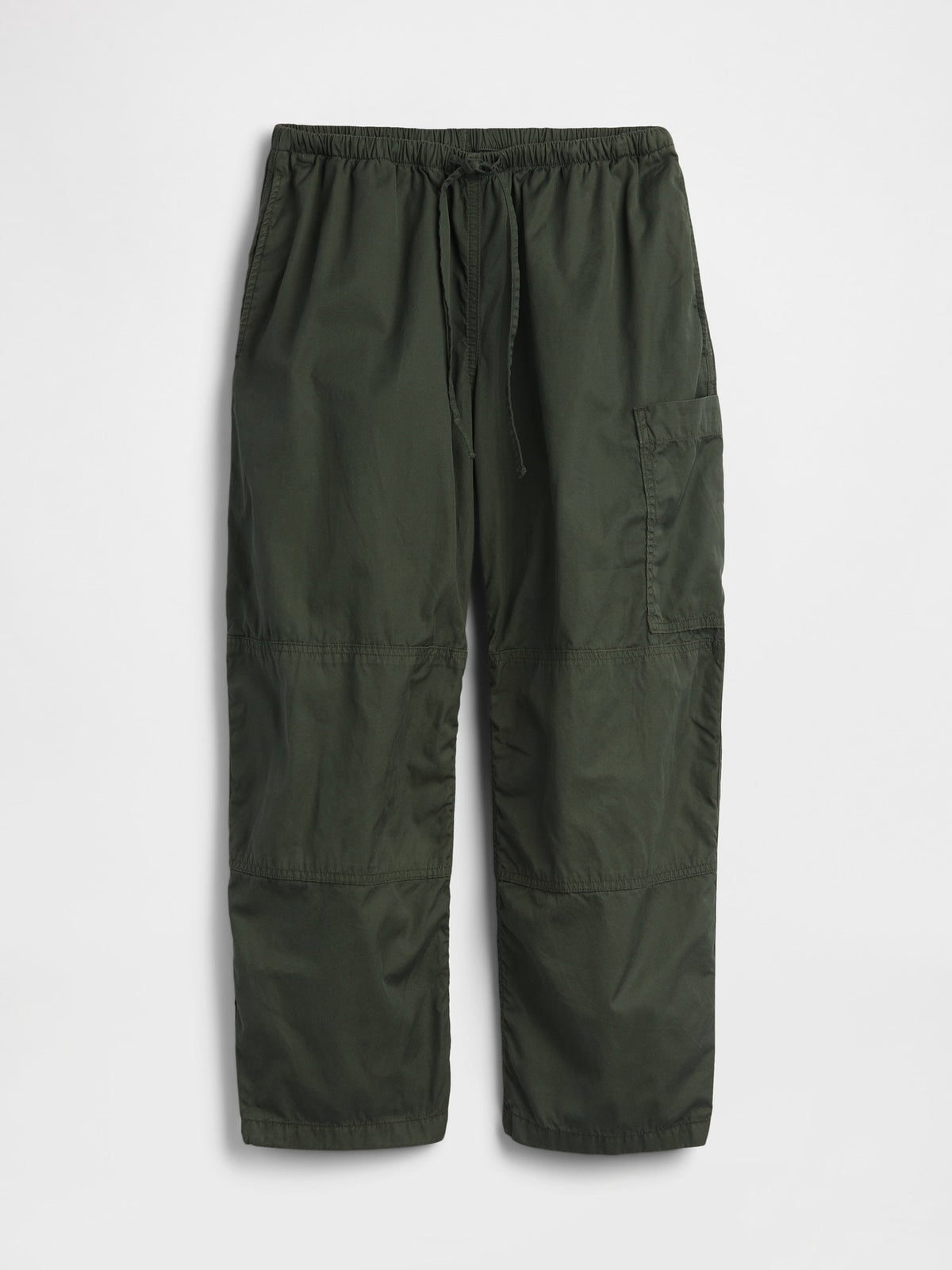 Haki Mid Rise Twill Easy Barrel Utility Pantolon