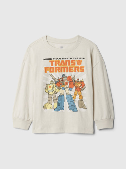 Bej Gap Logo Transformers Grafikli T-shirt