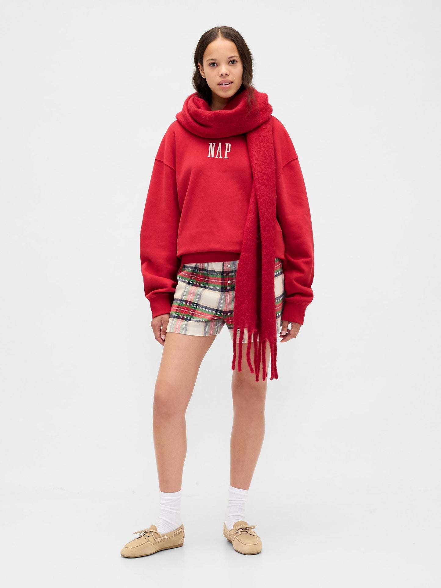 Kırmızı Vintagesoft Nap Logo Sweatshirt