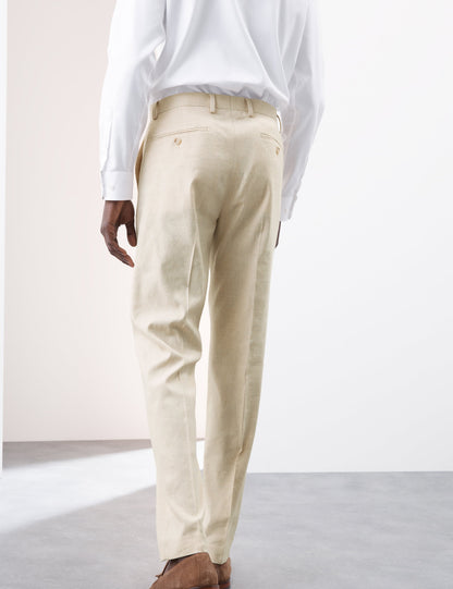 Keten Karışımlı Tailored Fit Takım Pantolonu