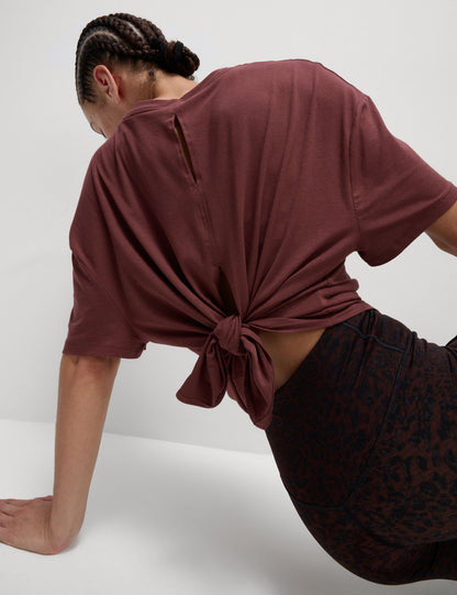Modal Karışımlı Sırt Bağlamalı T-shirt