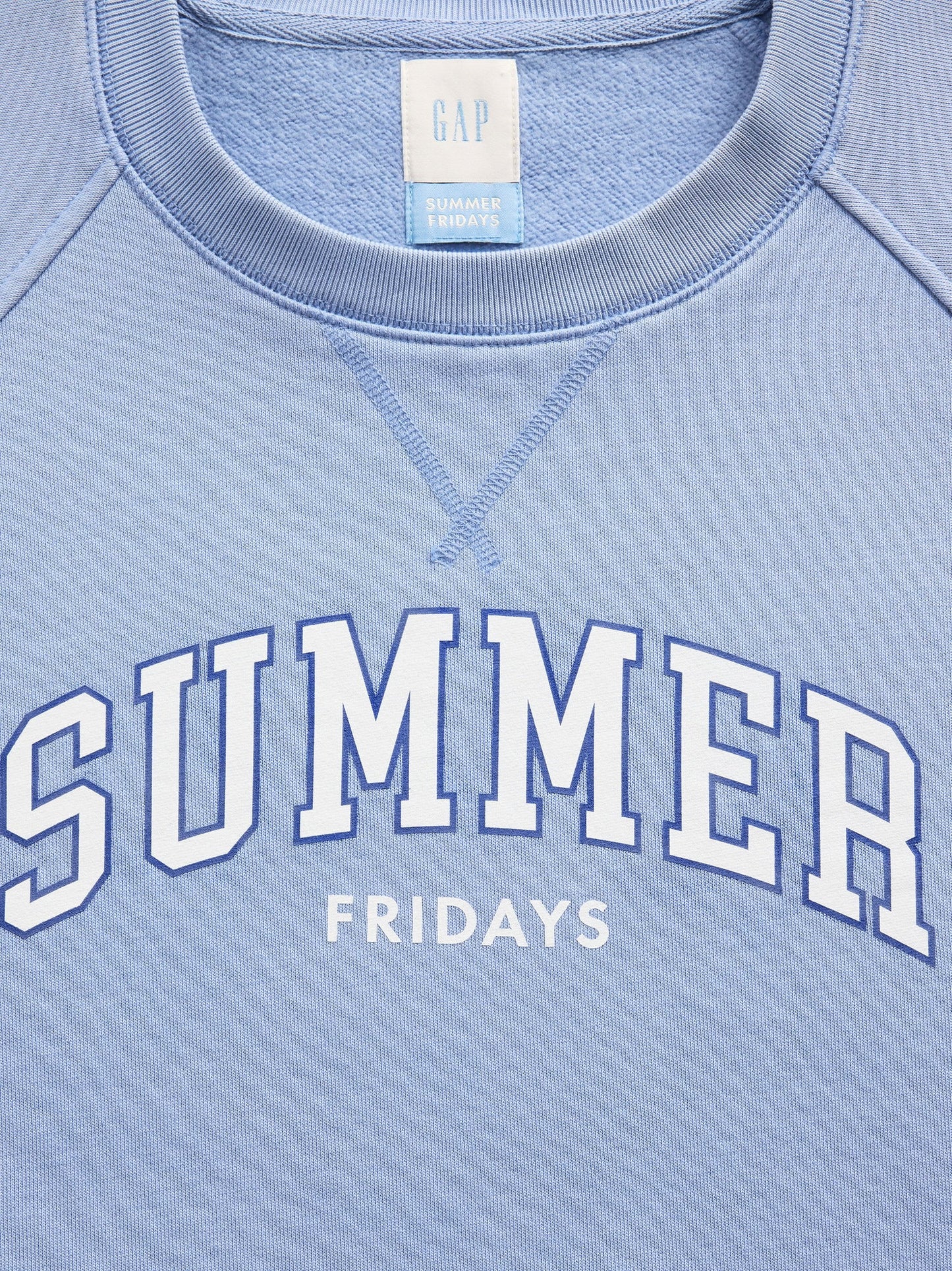 Açık Mavi Gap × Summer Fridays Oversized Raglan Logo Sweatshirt