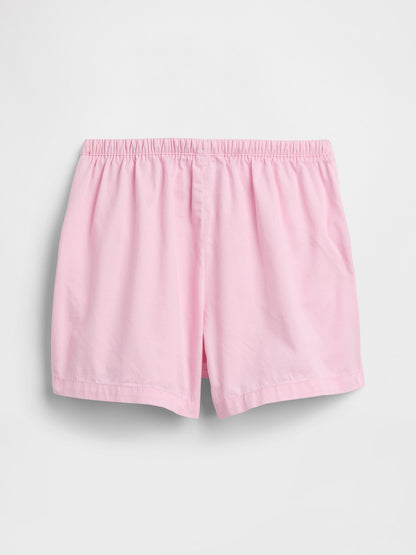 Pembe Relaxed Pull-on Keten Karışım Şort