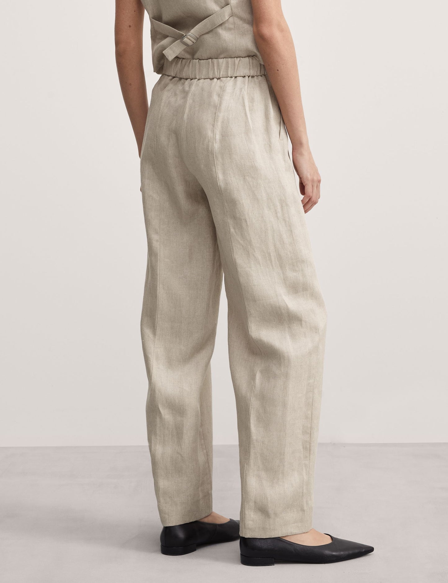 Jaeger Saf Keten Wide Leg Pantolon