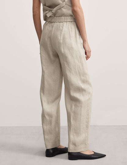 Jaeger Saf Keten Wide Leg Pantolon