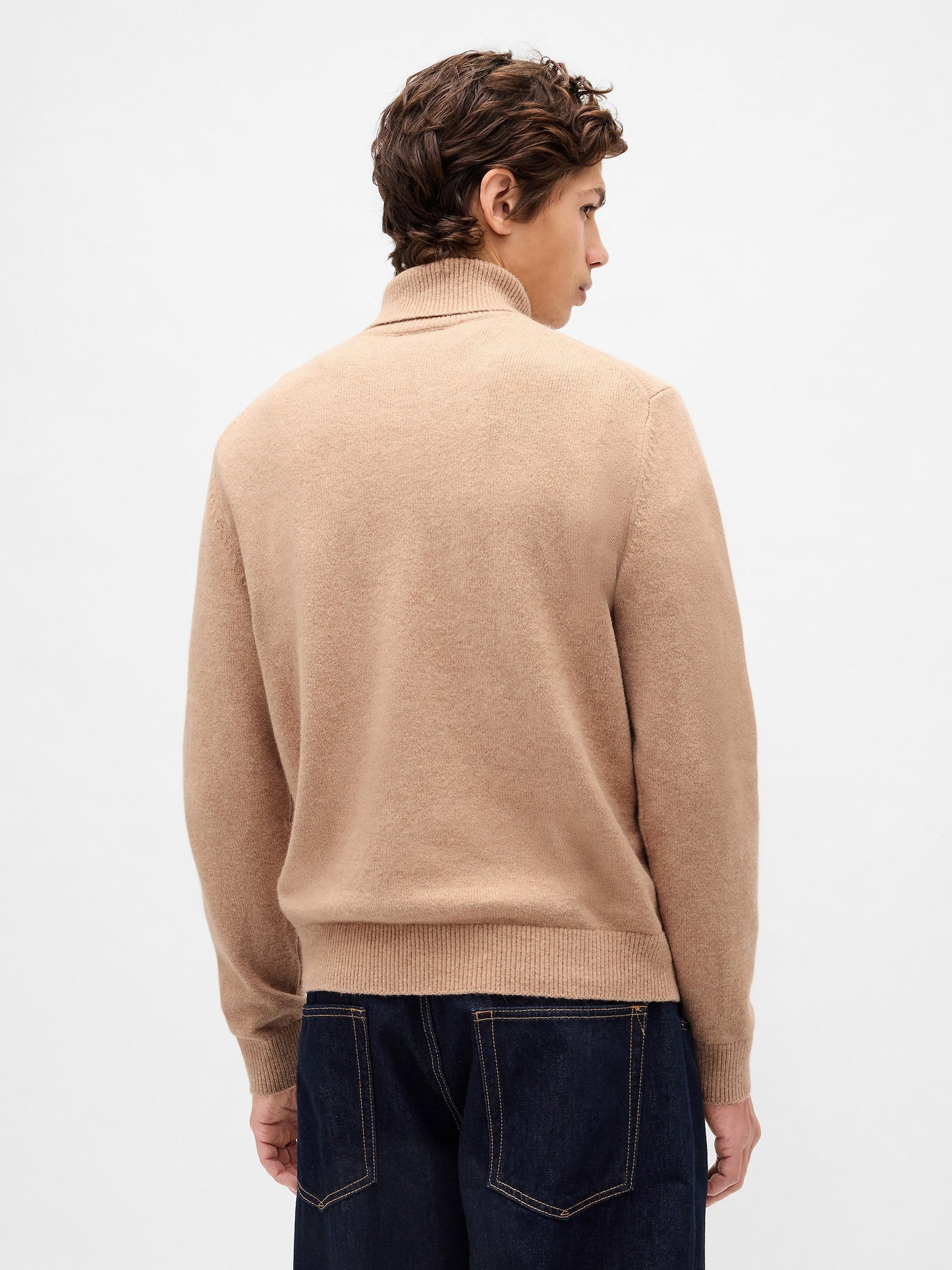 Açık Kahverengi Cashsoft Turtleneck Kazak