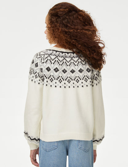 Fair Isle Desenli Kazak (6-16 Yaş)