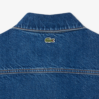 Lacoste Kadın Relaxed Fit Denim Lacivert Ceket