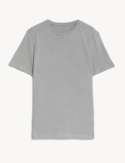 Saf Pamuklu Kısa Kollu T-shirt