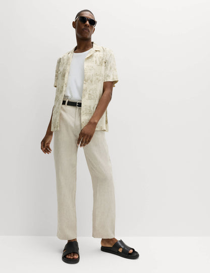 %100 Keten Chino Pantolon