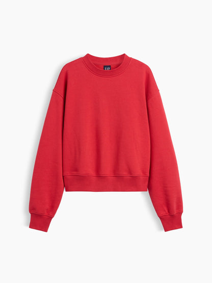 Kırmızı Vintagesoft Oversized Split-hem Sweatshirt