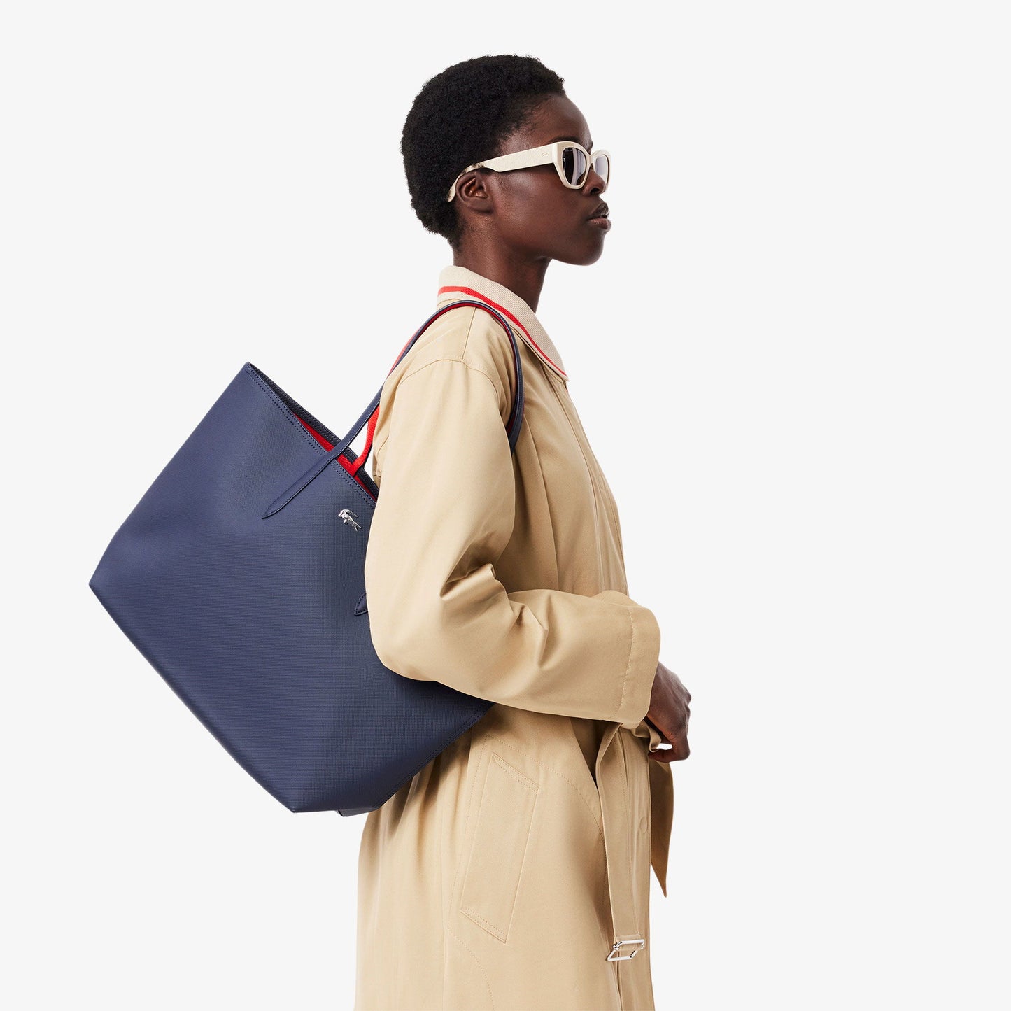 Lacoste Anna Kadın Çift Taraflı Lacivert Omuz Çantası