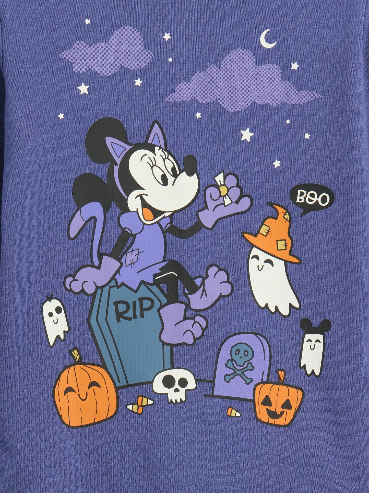 Mavi Gap × Disney Minnie Mouse Halloween 100% Organik Pamuk Pijama Takımı