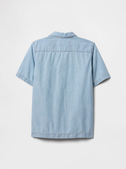 Mavi Chambray Boxy Vacay Gömlek
