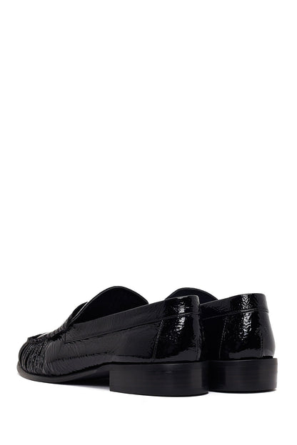 Kadın Siyah Deri Maskülen Loafer