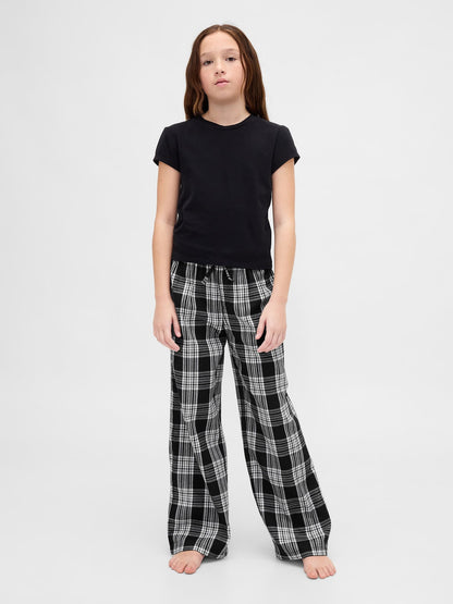 Siyah Gap × Disney Tim Burton’s The Nightmare Before Christmas Skull Flannel Pijama Altı