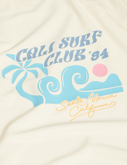 Cali Surf Club Desenli Kısa Kollu Deniz Tişörtü (6–16 Yaş)