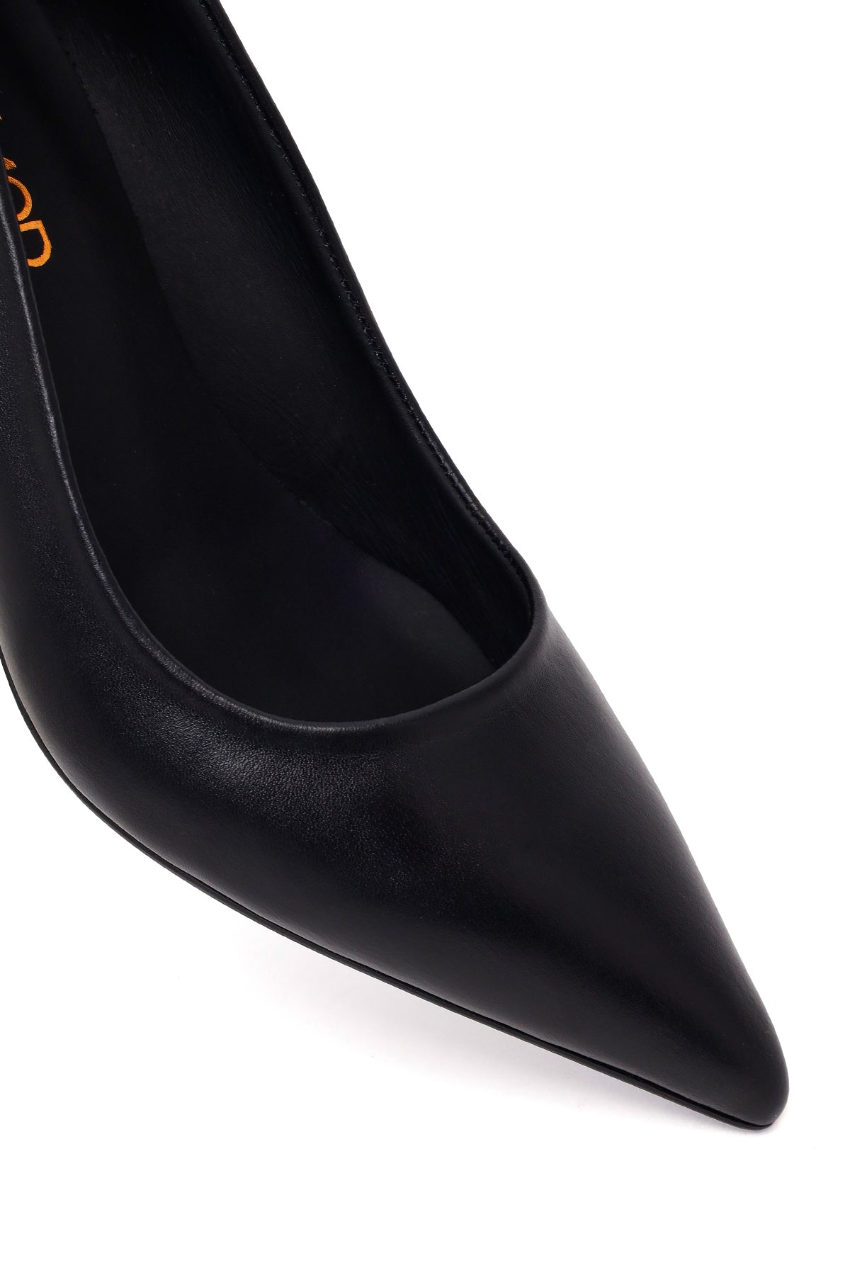 Kadın Siyah Ince Topuklu Deri Stiletto