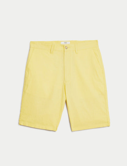 Regular Fit Keten Şort