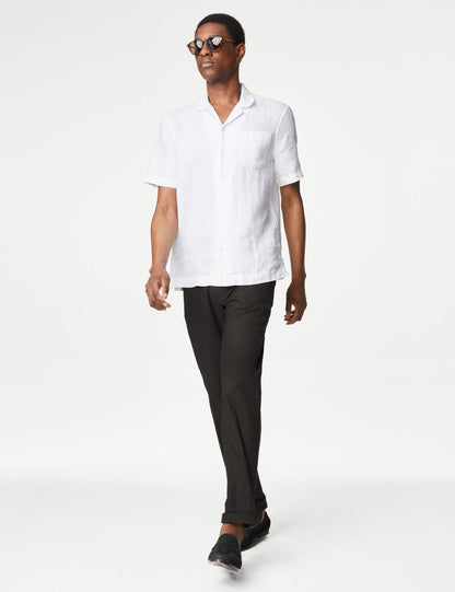 Regular Fit Keten Chino Pantolon