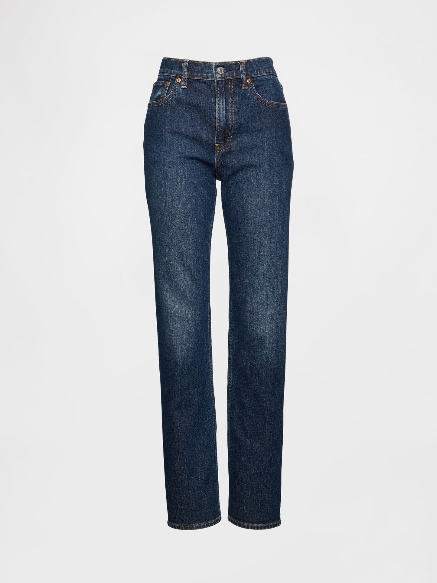 Lacivert High Rise '90s Straight Jean Pantolon