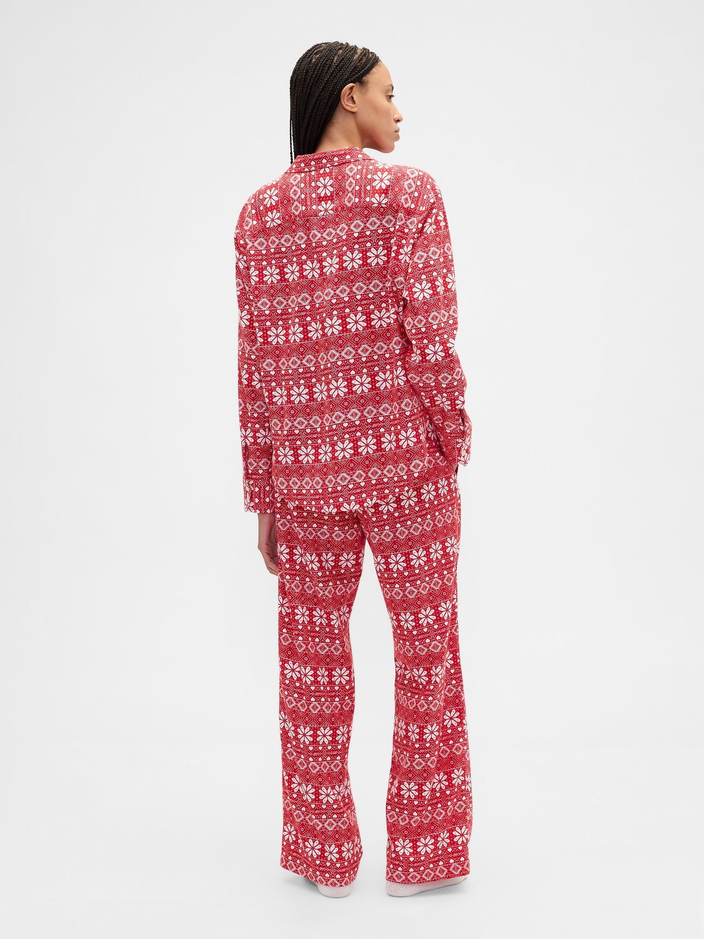 Kırmızı Flannel Pull-on Pijama Altı